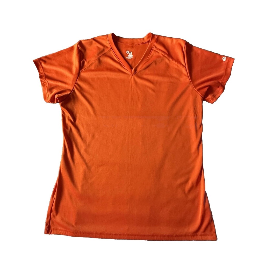 Badger B-Core V-Neck Womens T-Shirt Orange 2xL